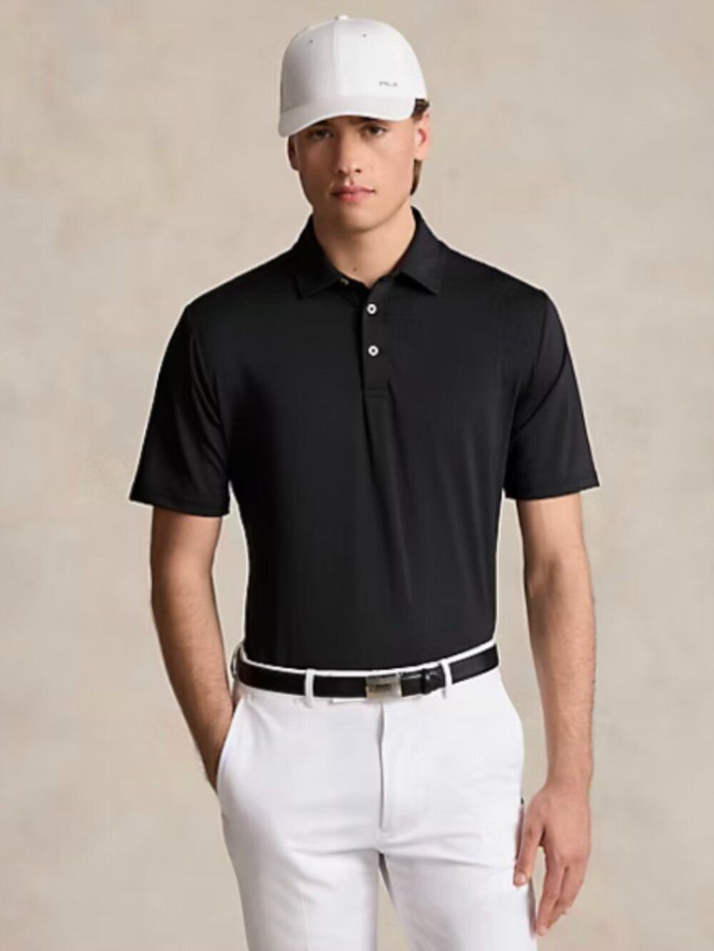 NEW RLX RALPH LAUREN Classic Fit Performance Polo Shirt Short Sleeve Black XL